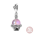 Fit Original 925 Sterling Silver Charms Beads Little Bear Lamb Little Flying Pig Pink Charms For Women DIY Birthday Jewelry Gift