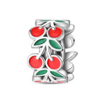 925 Silver Color Strawberry Cherry Apple Avocado Fruit Charms Beads Fit Qikaola 925 Original Bracelets Fine DIY Birthday Jewelry