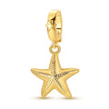 Gold Starfish Dangle Charm