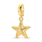 Gold Starfish Dangle Charm