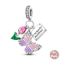 Mother's Day Butterfly Tulip Tag Charm