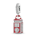 Red British Phone Booth Dangle Charm