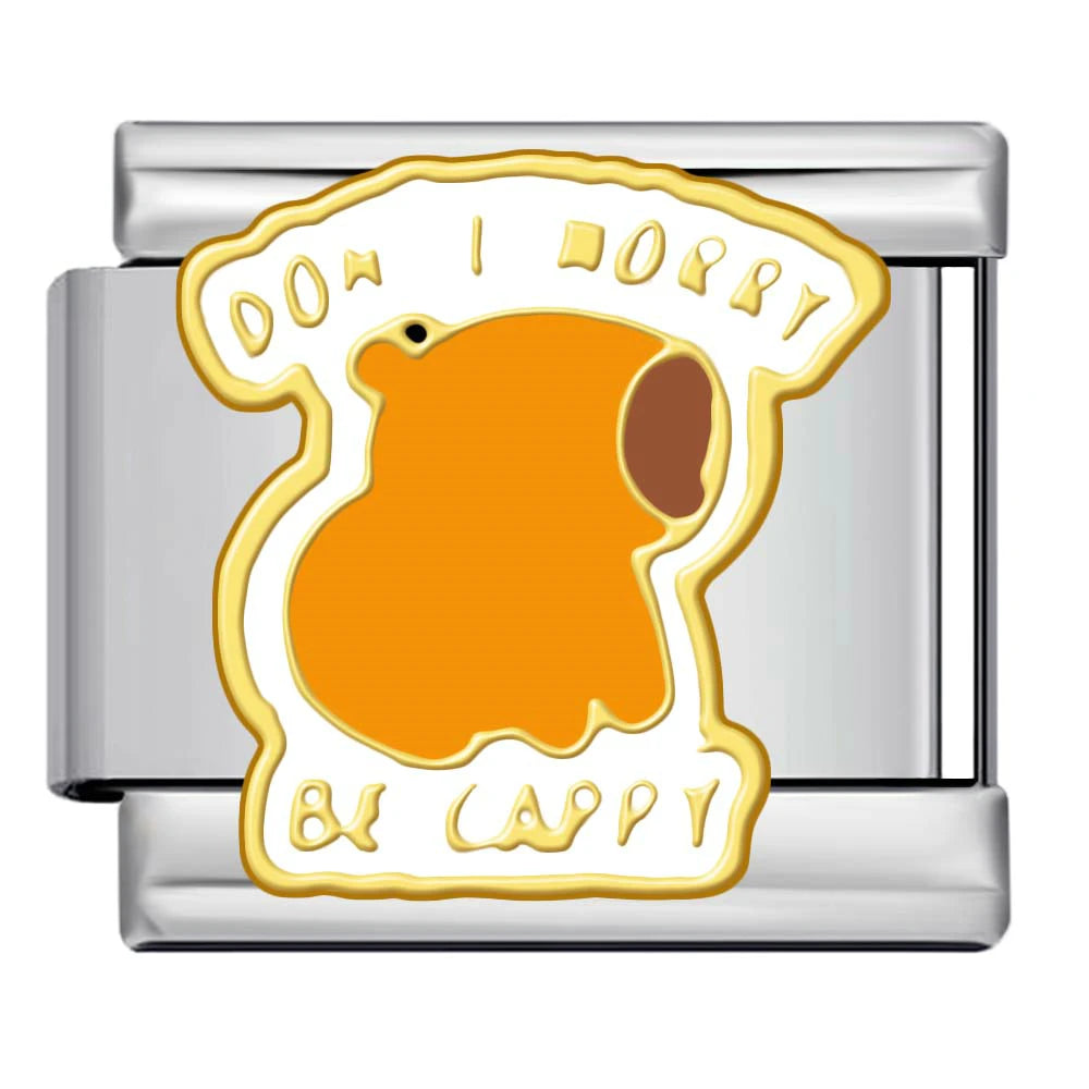 Dont Worry Be Happy Dog Italian Charm