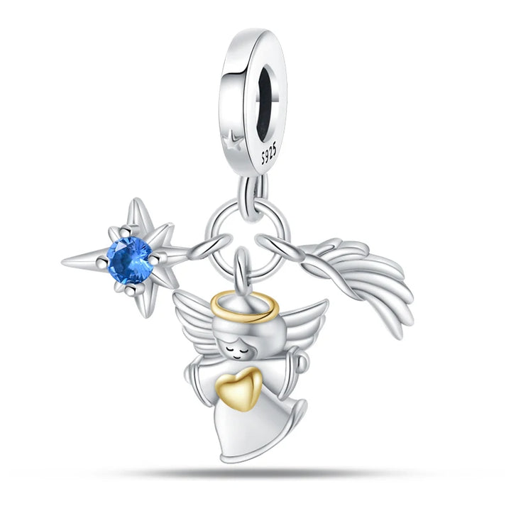 Guardian Angel Blue Star Charm