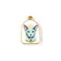 Gold Queen Cat Pendant Charm
