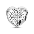 Praying Hands Rosary Heart Charm
