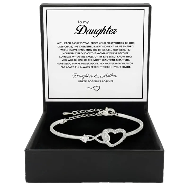 To My Daughter Forever Connected Bracelet Gift Set