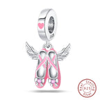 Fit Original 925 Sterling Silver Charms Beads Little Bear Lamb Little Flying Pig Pink Charms For Women DIY Birthday Jewelry Gift