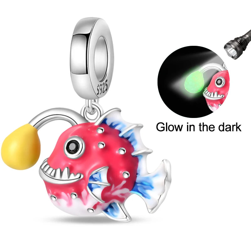 Glow-in-the-Dark Red Anglerfish Dangle Charm