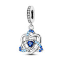 Blue Crystal Celtic Knot Dangle Charm