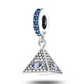 Blue All-Seeing Eye Pyramid Dangle Charm