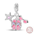 Fit Original 925 Sterling Silver Charms Beads Little Bear Lamb Little Flying Pig Pink Charms For Women DIY Birthday Jewelry Gift