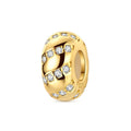 Gold Crystal Moon Spacer Charm