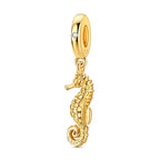 Gold Seahorse Dangle Charm