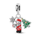 Santa & Christmas Tree Cluster Charm