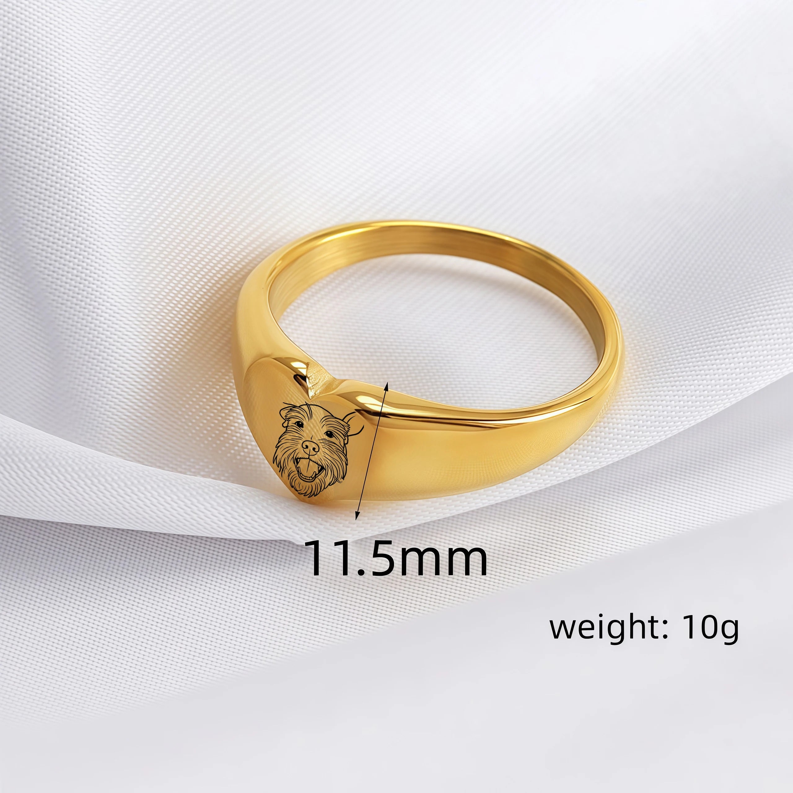 Personalized Pet Portrait Ring