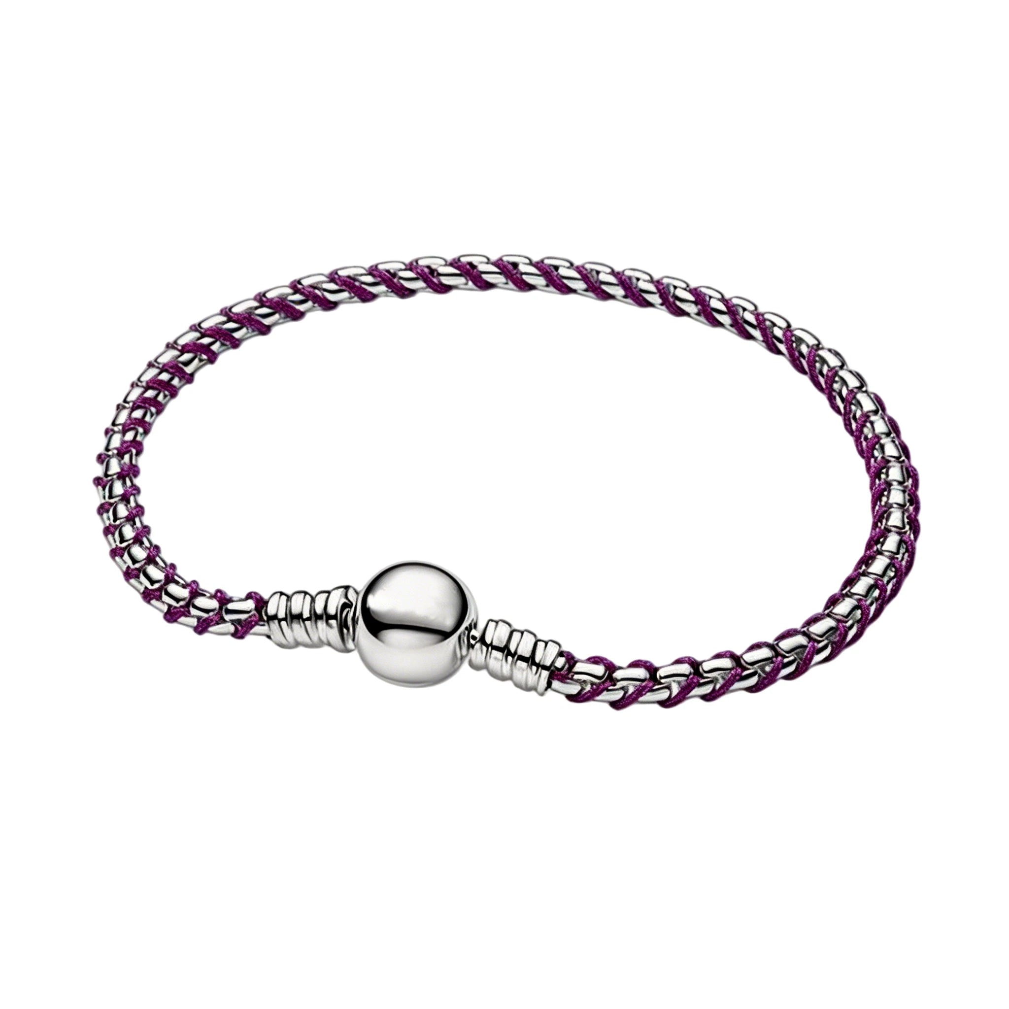 Purple Two-Tone Rope Chain Bracelet