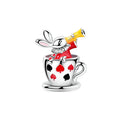 White Rabbit Teacup Dangle Charm