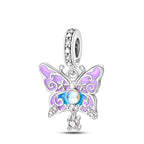 925 Silver Plating Colorful Butterfly Insect Animal Charms Beads Sparkling Zircon Fit Qikaola 925 Original Bracelets DIY Jewelry