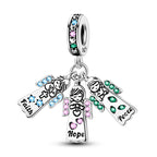 New 925 Silver Color Family Brothers and Sisters Charms Beads Fit Qikaola 925 Original Bracelets Fine DIY Birthday Jewelry