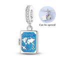 Blue Passport Locket Dangle Charm