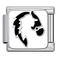 Horse Head Silhouette Link Charm