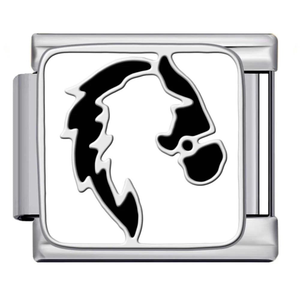 Horse Head Silhouette Link Charm