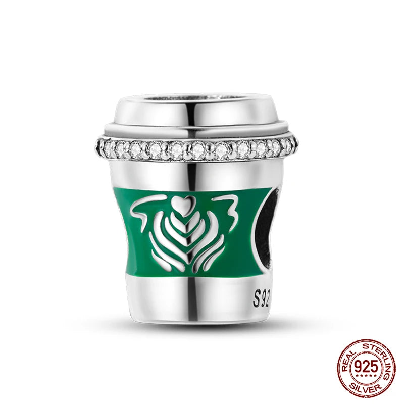 Green Coffee Cup Charm