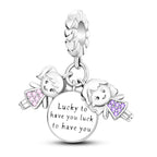 Lucky Family Angel Dangle Charm