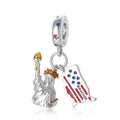 Liberty Torch & Flag Dangle Charm