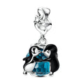 Penguin Crystal Heart Dangle Charm