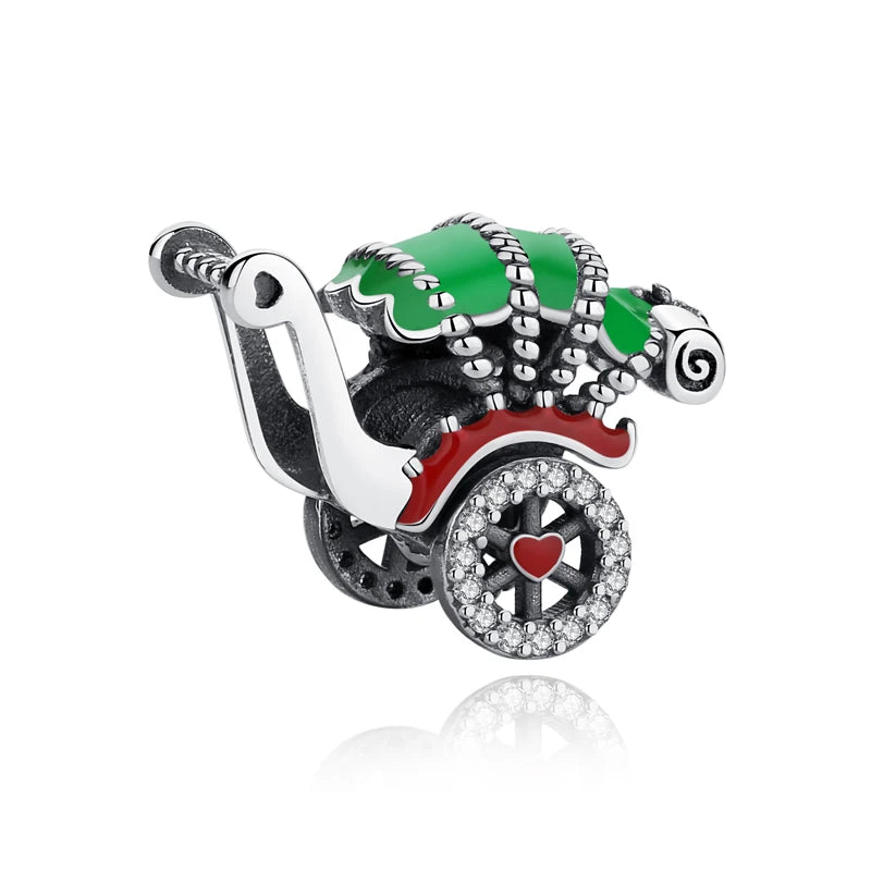 Green Dragon Cart Dangle Charm