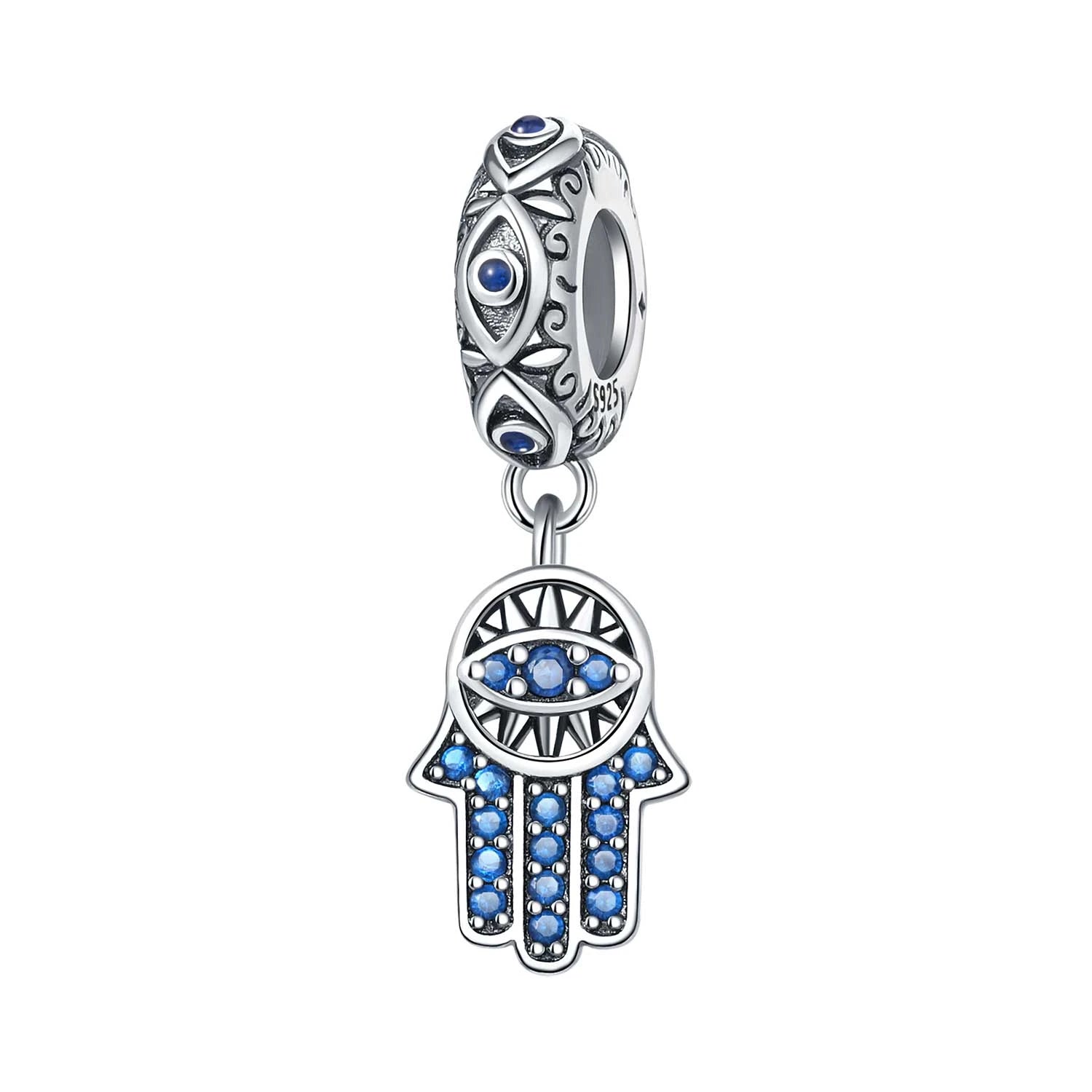 Blue Hamsa Dangle Charm