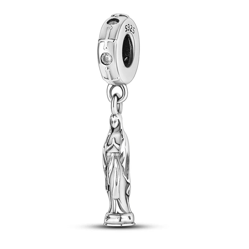 Silver Our Lady Statue Charm