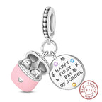 Fit Original 925 Sterling Silver Charms Beads Little Bear Lamb Little Flying Pig Pink Charms For Women DIY Birthday Jewelry Gift
