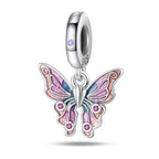 925 Silver Plating Colorful Butterfly Insect Animal Charms Beads Sparkling Zircon Fit Qikaola 925 Original Bracelets DIY Jewelry