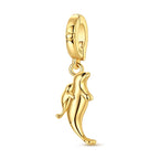 Gold Dolphin Dangle Charm