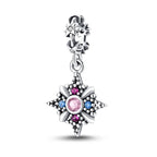 Pink Compass Star Dangle Charm