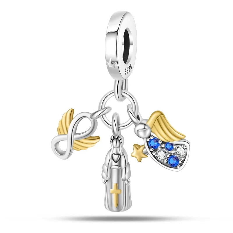 Infinity Angel Our Lady Cluster Charm