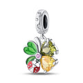 Four-Leaf Clover & Ladybug Dangle Charm