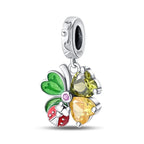 Four-Leaf Clover & Ladybug Dangle Charm