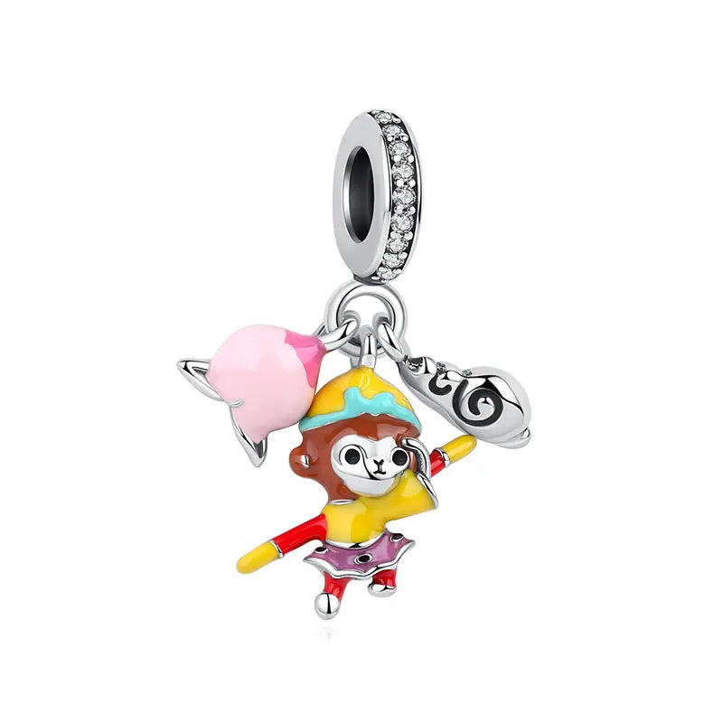 Festival Girl & Umbrella Dangle Charm