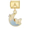 Opal Moon Butterfly Italian Charm