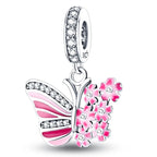 925 Silver Plating Colorful Butterfly Insect Animal Charms Beads Sparkling Zircon Fit Qikaola 925 Original Bracelets DIY Jewelry