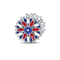 Patriotic Floral Burst Charm