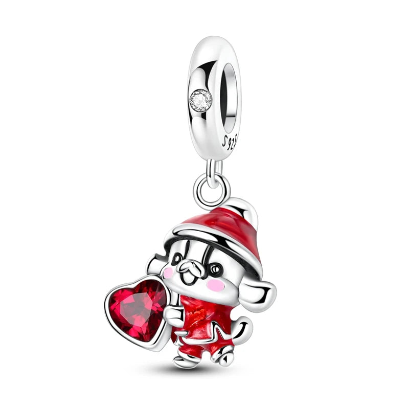 Red Santa Claus Dangle Charm