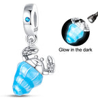Glow-in-the-Dark Seashell & Ship Dangle Charm
