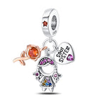 Best Sister Angel Cluster Charm
