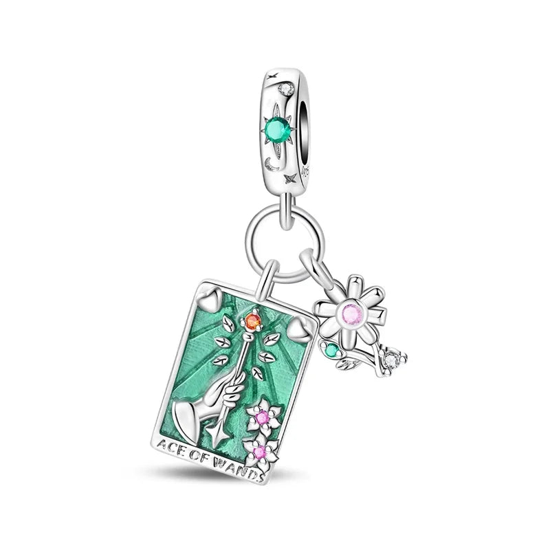 Ace of Wands Tarot Card Charm