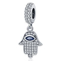 Crystal Hamsa Evil Eye Dangle Charm